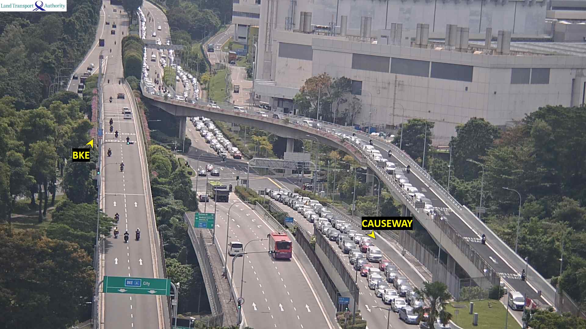 Live Traffic Image of Woodlands Checkpoint