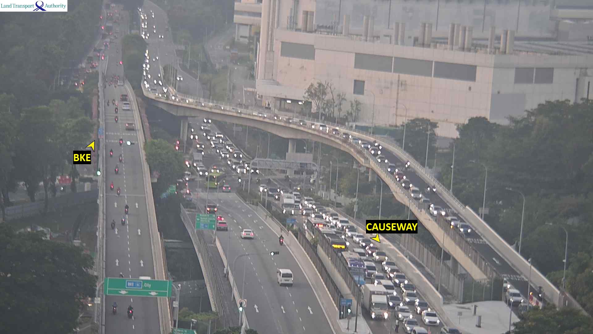 Live Traffic Image of Woodlands Checkpoint