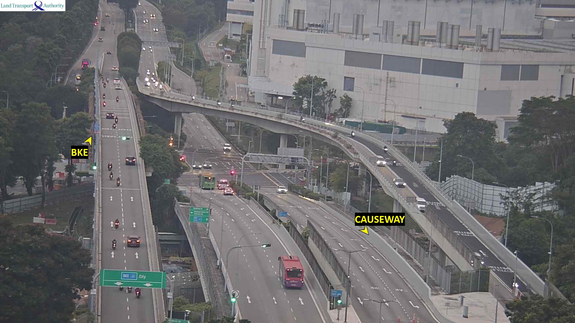 Live Traffic Image of Woodlands Checkpoint