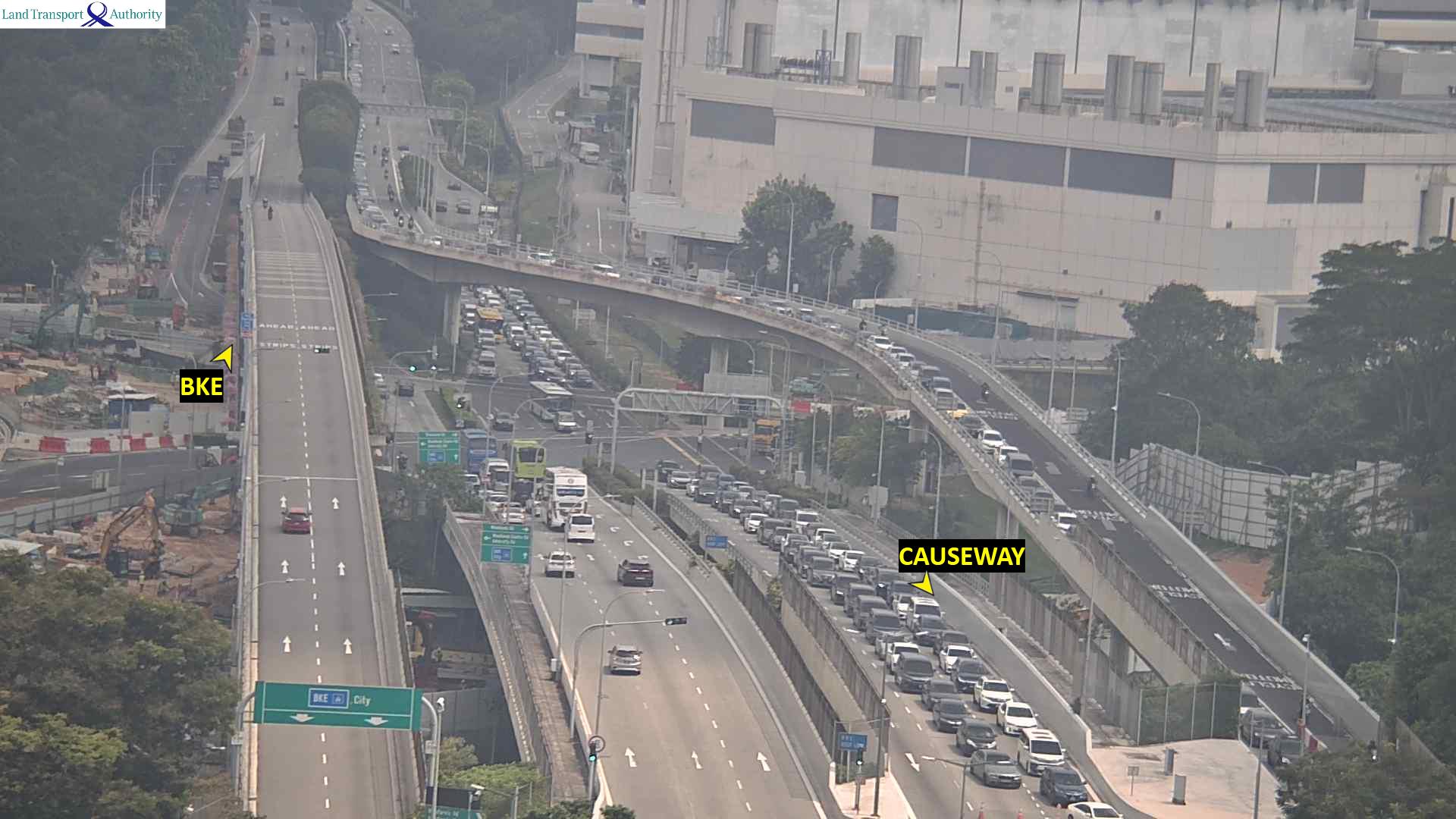 Live Traffic Image of Woodlands Checkpoint