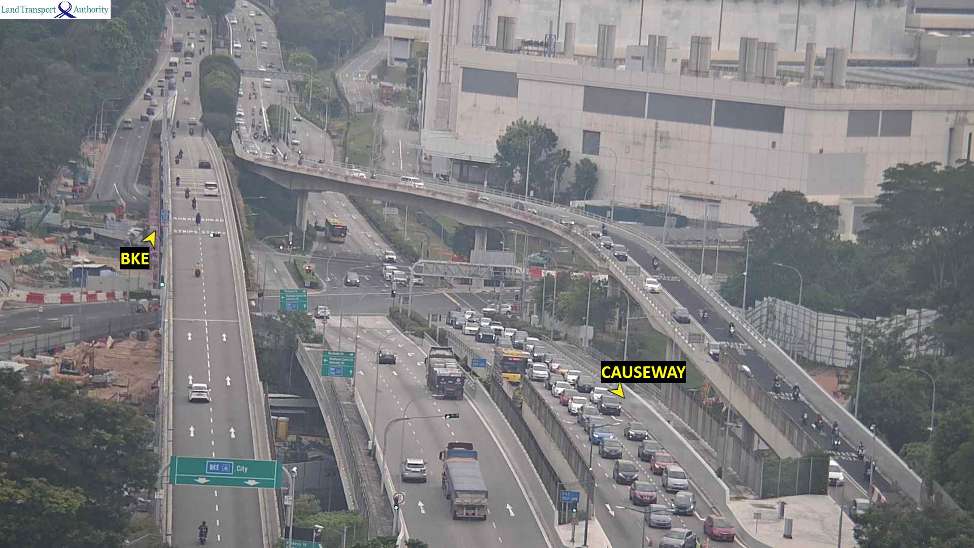Live Traffic Image of Woodlands Checkpoint