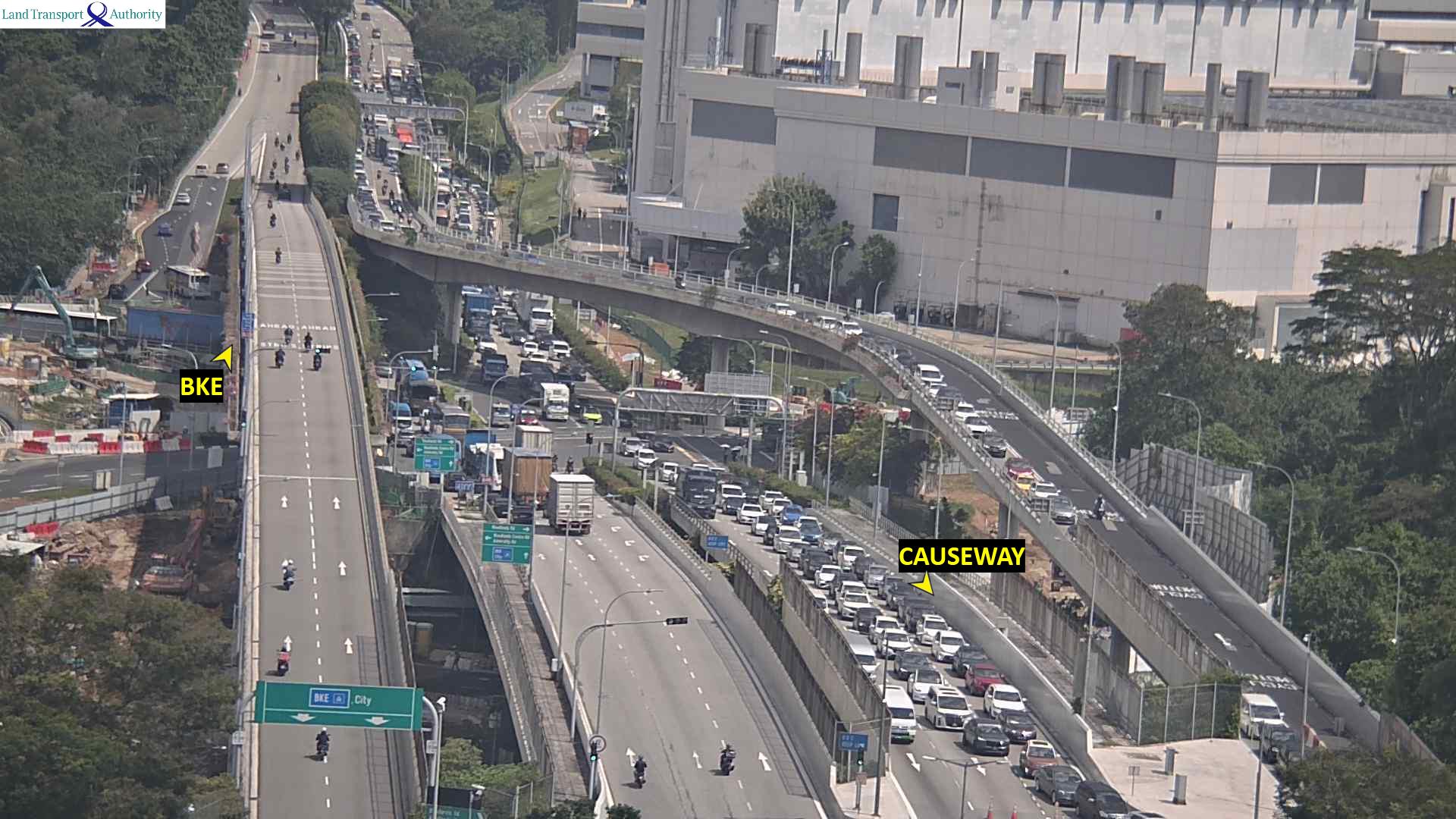 Live Traffic Image of Woodlands Checkpoint