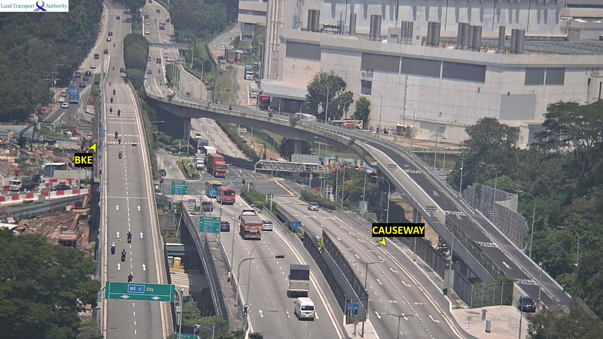 Live Traffic Image of Woodlands Checkpoint