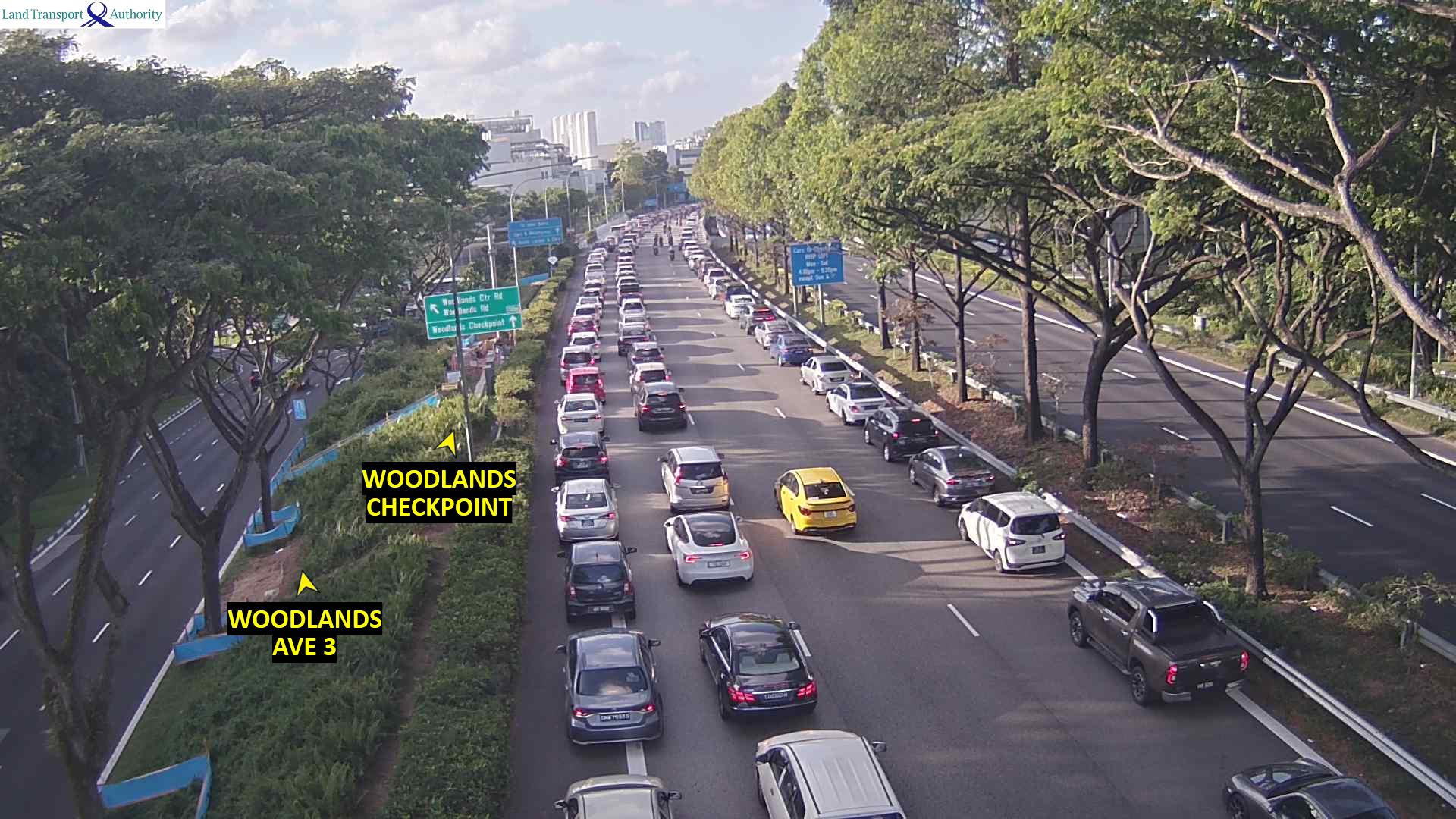 Live Traffic Image of BKE (Woodlands Checkpoint) - Woodlands Flyover