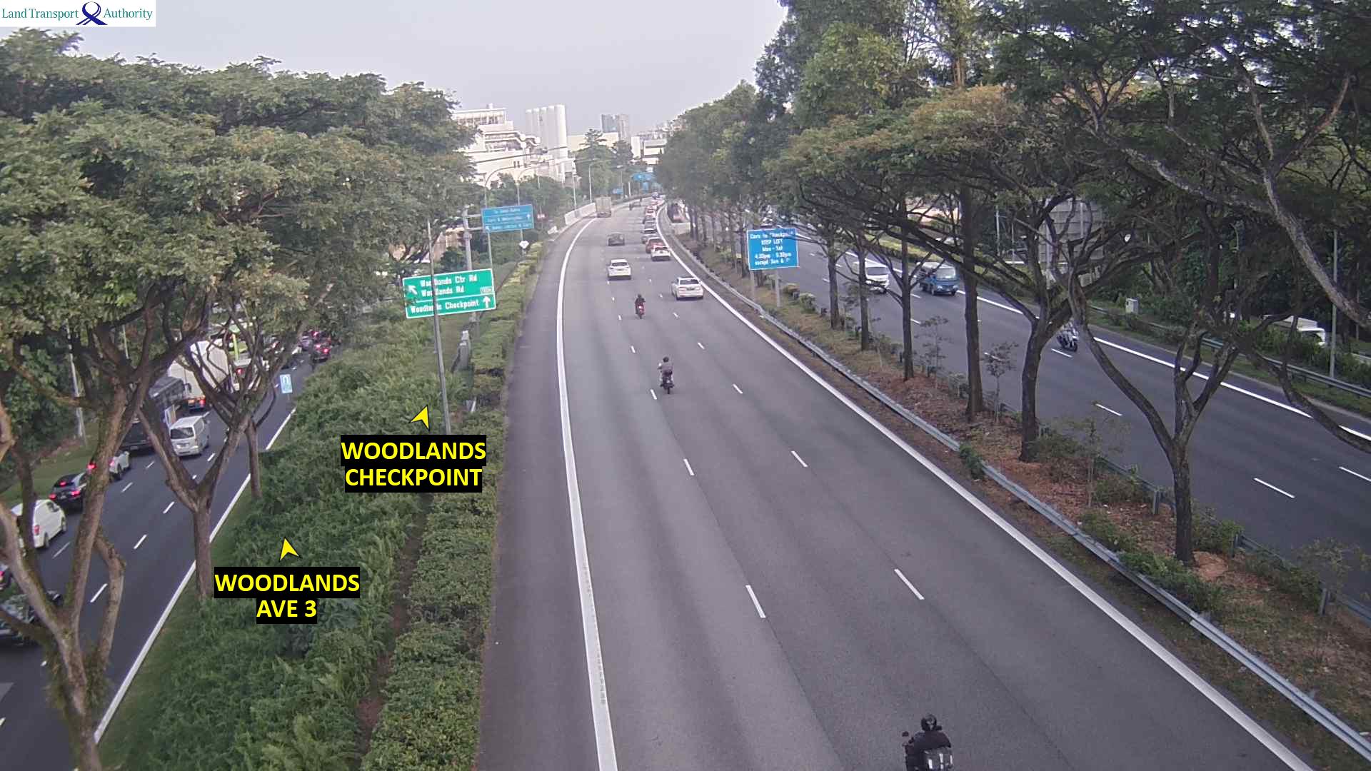 Live Traffic Image of BKE (Woodlands Checkpoint) - Woodlands Flyover