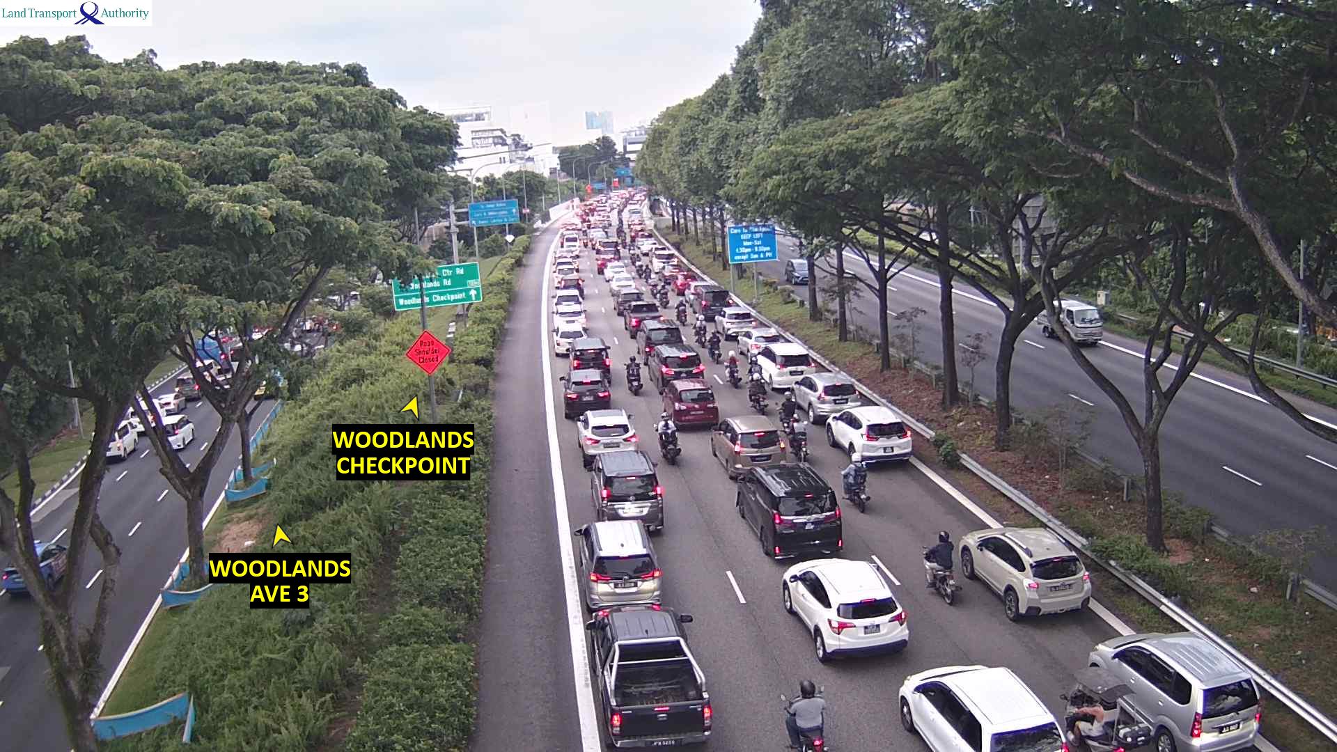 Live Traffic Image of BKE (Woodlands Checkpoint) - Woodlands Flyover