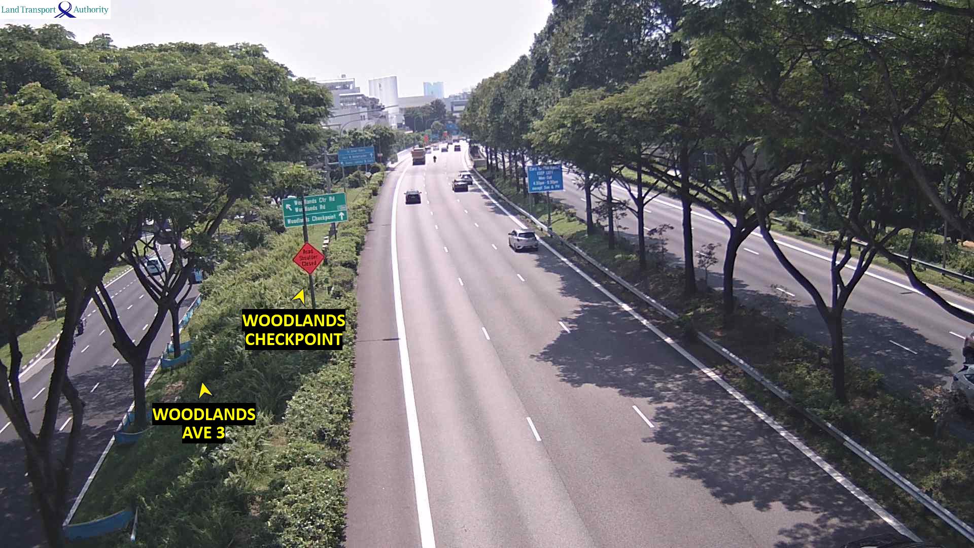 Live Traffic Image of BKE (Woodlands Checkpoint) - Woodlands Flyover