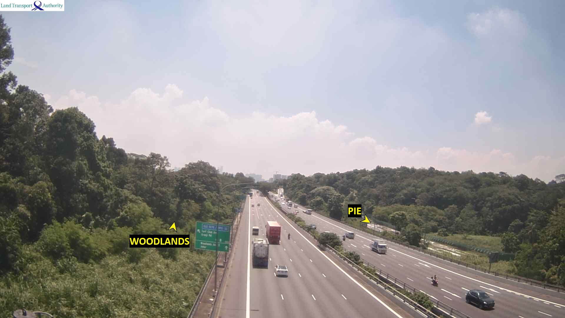 Live Traffic Image of Entrance from Mandai Rd (Towards Checkpoint)