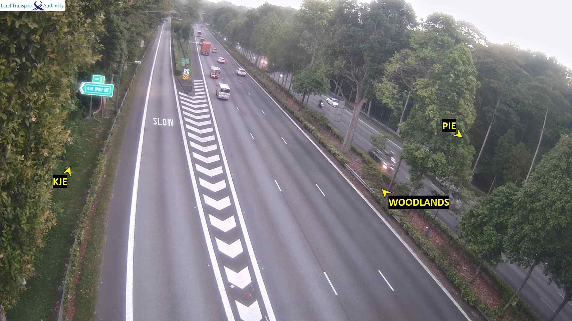 Live Traffic Image of Exit 5 to KJE (Towards Checkpoint)