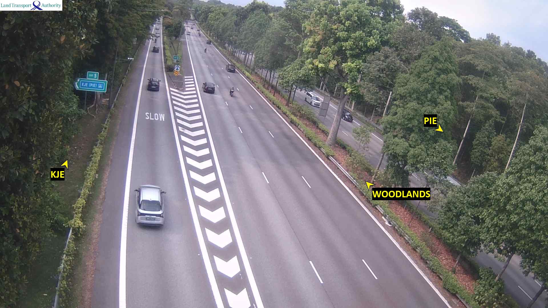 Live Traffic Image of Exit 5 to KJE (Towards Checkpoint)