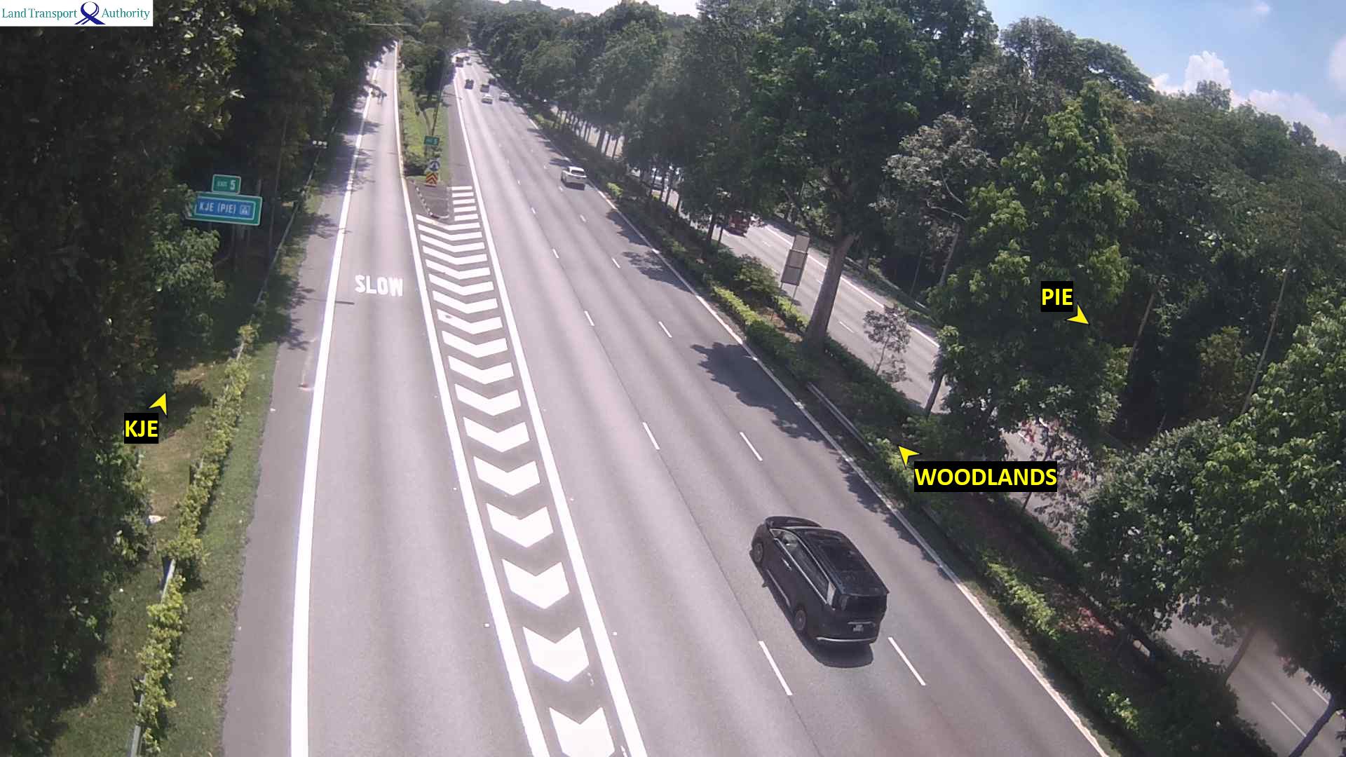 Live Traffic Image of Exit 5 to KJE (Towards Checkpoint)